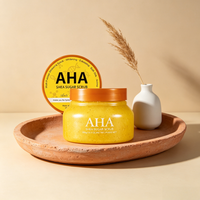 Gommage corporel exfoliant au sucre AHA, beurre de karité, hydratant, nettoyant en profondeur, rajeunissant la peau, vente en gros ODM OEM