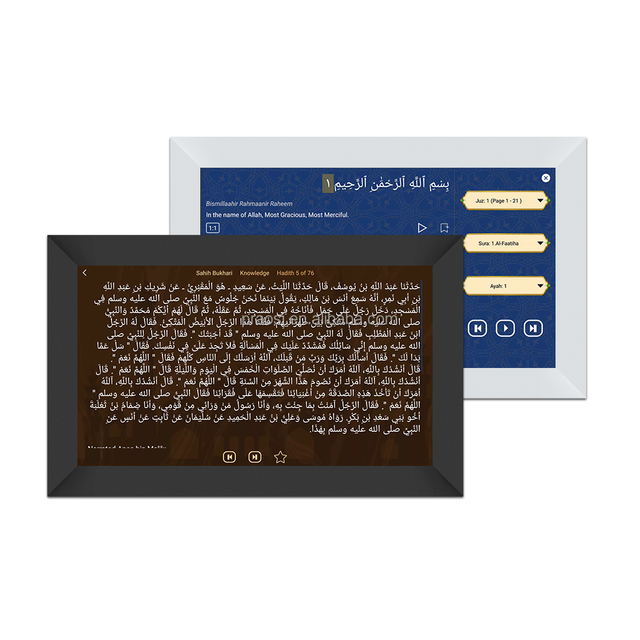 Pros 15.6" Smart Muslim Azan Clock WiFi Prayer Time Anywhere Quran Player IPS Touch Screen Islamic Decor Duas Dhikr Hadith Daily