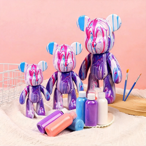 Figurine d'ours en résine vierge en gros pour la peinture et la décoration – Modèle DIY pour l'art et l'artisanat - Product Image 2
