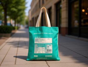 Borsa tote in tela con doppio manico, colore unico, aperta sul davanti, per lo shopping, per tutte le stagioni, stile femminile - Product Image 2