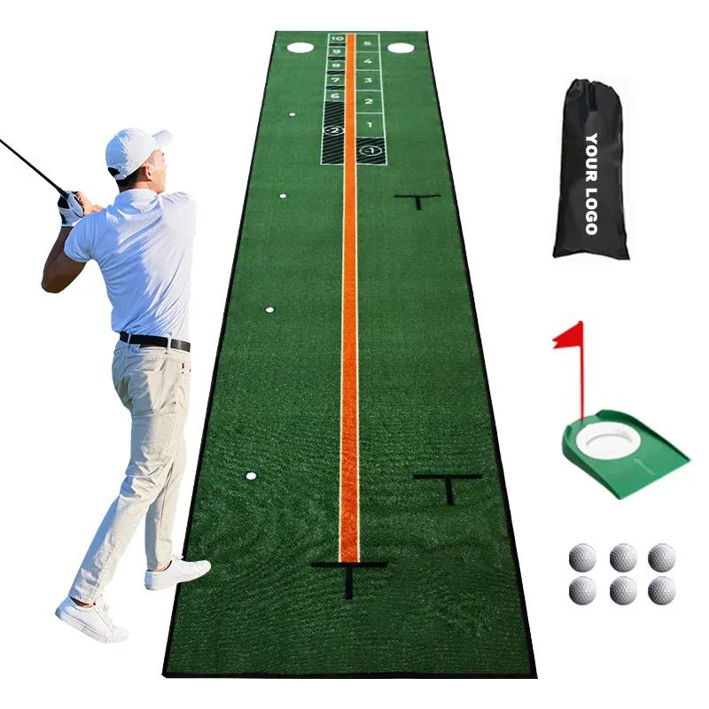 Custom Used Golf Training Mat With Personalized Design