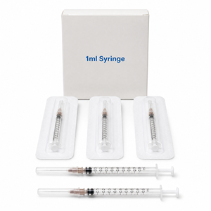 Seringues jetables de 1 ml, aiguille fixe de 0,5 mm, rose, stériles, emballées individuellement, boîte de 100 pièces, couleur personnalisée OEM - Product Image 2