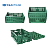Caisse pliable perforée en maille, empilable et emboîtable, pour la logistique en gros et les expéditions en vrac