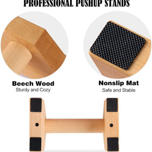 Paralelas de madera OEM para flexiones y manos al suelo, soporte vertical sólido para gimnasia - Product Image 6