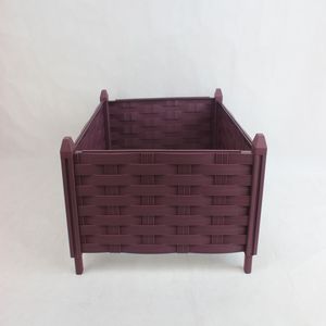 Jardinière carrée en plastique au design classique pour l'extérieur, pot de fleurs à poser au sol, non revêtue - Product Image 4