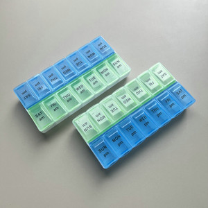 Portapillole Settimanale Organizzatore Due Volte al Giorno 7 Giorni AMPM Custodia Organizzatrice per Medicinali - Product Image 2