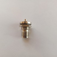 Connecteur coaxial RF à sertir RG405 (.086") pour câble d'antenne, droit, avec prise TNC femelle pour montage sur panneau