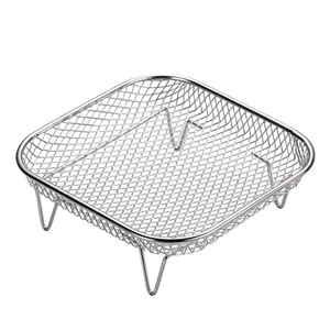 Égouttoir carré en acier inoxydable taille M facile à nettoyer pour friteuse à air - Product Image 1