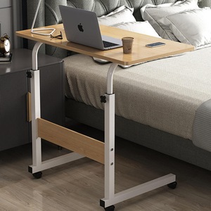 Minimalist Wooden Laptop Desk Multifunctional <b>Height</b>-<b>Adjustable</b> with Casters for Easy Mobility for Schools Homes and Offices - Product Image 6