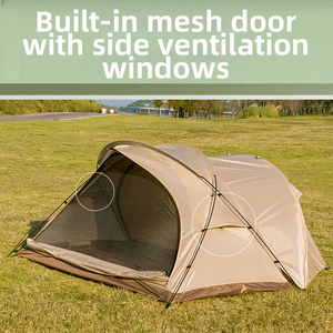 Tente familiale tunnel imperméable en polyester E-RIKE, 2 personnes, cadre en aluminium portable, ultralégère - Product Image 6