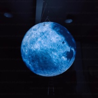 Ballon lunaire gonflable en PVC de 3 m de diamètre avec ventilateur intégré et éclairage LED pour la décoration de scène, d'événements et de fêtes