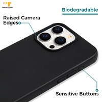 Coque de téléphone en paille de blé couleur unie tendance pour iPhone 13 14 15 16 17 Pro Max, antichoc, écologique et biodégradable