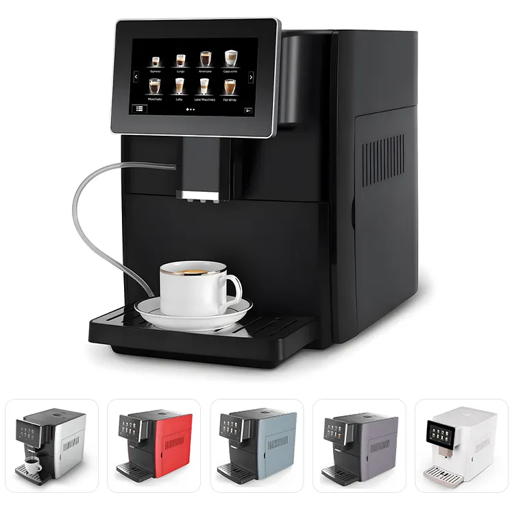 Full coffee ground tank espresso coffee maker automatic touch screen coffee machine for sale