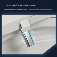 Siège de toilette intelligent en gros, entièrement automatique, modèle universel pour usage domestique, avec siège chauffant, couvercle à détection automatique, télécommande et air chaud