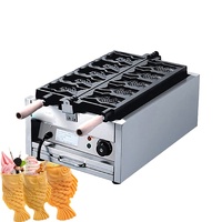 Machine à Taiyaki japonaise haute performance pour la fabrication de gâteaux en forme de gros poisson à bouche ouverte, à vendre
