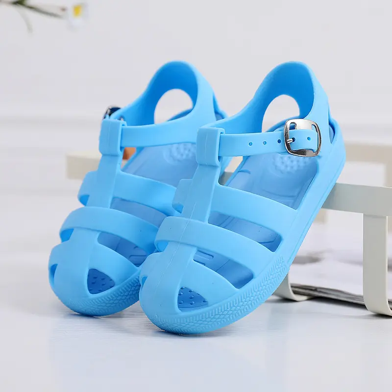 Wholesale Cute Beach Children Jelly Sandals Colorful Summer Kids Pvc Sandals Non-slip Safe Rubber Baby Jelly Shoes