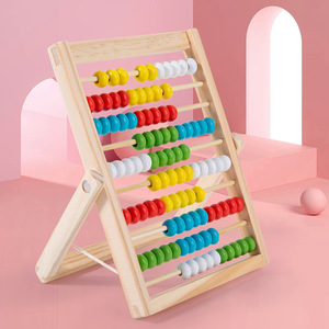 Divertido juguete de madera 3D Abacus Marco de conteo tarjeta educativa modelo de matemáticas para niños Unisex durante 2-4 años para fiestas de aprendizaje - Product Image 2