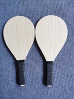 Jeu de raquette et balle en bois pour sports de plein air - Jouet de fitness sonore personnalisé et écologique pour adultes - Jeux de compétences sur la plage