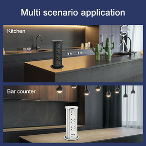 Factory Wholesale <strong>Pop</strong> <strong>up</strong> <strong>Socket</strong> for Kitchen <strong>Hidden</strong> Tabletop Switch Motorized Lifting <strong>Sockets</strong> Usb UK EU US Standard Support Plug - Product Image 5