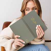 Cahier de notes à spirale personnalisé, mignon, collège, 8x6, avec grandes poches et pages lignées, pour travail organisé ou à l'école