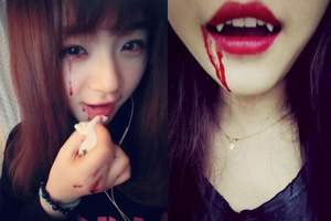 Plasma Halloween Cos Props Plasma Artificiel Faux Sang Réaliste Vomissement Capsule <span class=keywords><strong>Vampire</strong></span> Fausses <span class=keywords><strong>Dents</strong></span> - Product Image 2