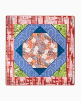 Tapis de Mahjong Américain de Luxe Style Floral, Taille Standard, Surface Silencieuse, Thème Rose et Bleu pour Soirées Jeux