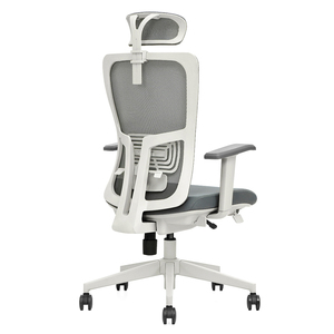 स्विवेल उपयोग के लिए एडजस्टेबल हेडरेस्ट आधुनिक मेश फैब्रिक डिजाइन के साथ हाई-एंड एर्गोनोमिक ऑफिस चेयर सुपरवाइजर कंप्यूटर चेयर - Product Image 5