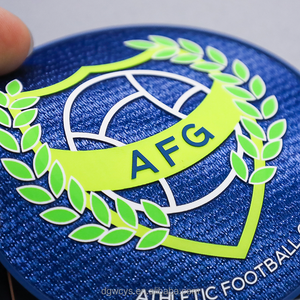 Parches de Silicona con Logotipo Personalizado, Etiquetas de Tela Tatami Termoadhesivas, Parches de Goma con Serigrafía de Alta Densidad, Parche de Fútbol para Ropa y Gorras - Product Image 4