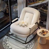 Fauteuil à bascule moderne minimaliste en velours avec tissu confortable pour salon, bureau à domicile, chambre et hôtel