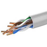 Cable de Red UTP Cat5e de Alta Calidad OEM, Conductor CU/CCA/CCAM, Certificado RoHS/CE, 100 Ohmios, Ethernet para Interiores y Exteriores