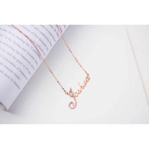 Collana con Pendente in Argento Pieno di Diamanti - Collana con Diamanti - Product Image 5