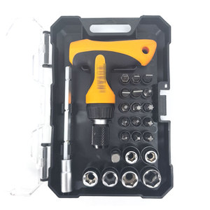 <b>T</b>-<b>Handle</b> Ratchet Screwdriver Socket Set Hand Tool Kit Chrome Vanadium Hard Case for Repair Home DIY Household Maintenance - Product Image 5