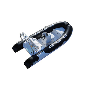 Lancha de Lujo Haohai, Bote Neumático Plegable de 12.8 pies, Certificado CE, con Motor, Casco de Fibra de Vidrio para Pesca - Product Image 3