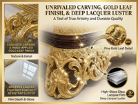 Ensemble de lit king-size en bois massif de style baroque européen de luxe, sculpté à la main, feuille d'or, personnalisé, meubles de chambre à coucher, appartement, hôtel, style antique