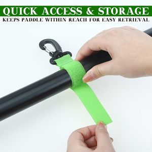 Support de pagaie amélioré pour accessoires de paddleboard, rangement pour bateau <span class=keywords><strong>gonflable</strong></span>, sans patch en D-ring - Product Image 5