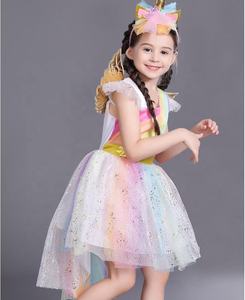 Niñas fiesta de cumpleaños vestido de <span class=keywords><strong>princesa</strong></span> niños carnaval fiesta <span class=keywords><strong>unicornio</strong></span> disfraz Cosplay - Product Image 5