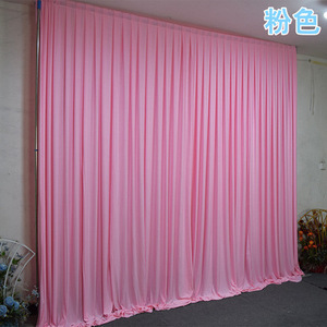 2-voudig vouwbaar melksijden elastisch gordijnstof kreukvrij ivoor podium achtergrondgordijn voor bruiloft evenement decoratie - Product Image 4