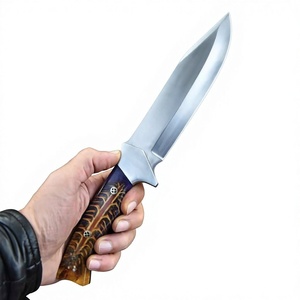 Couteaux Bowie de haute qualité, édition spéciale, acier inoxydable, couteau de chasse et de survie avec manche en bois, couteau Bowie à lame fixe OEM - Product Image 1