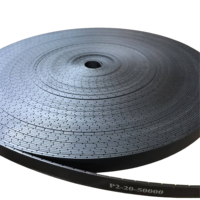 Ceinture PU noire de 25mm de large avec cordon en aramide ou acier P2 P3 P4 Ceintures de transmission plates pour machines d'exercice