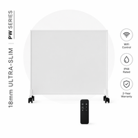 Calentador Eléctrico Inteligente WiFi de 350W, Panel Infrarrojo, Calentador Radiante de Pared y Portátil, Calefacción Energéticamente Eficiente para el Hogar y la Oficina