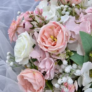 Arreglo Floral de Rosas de 50 cm, 60 cm, 70 cm, 80 cm, Centro de Mesa para Bodas, Bola de Flores Artificiales de Seda Blanca - Product Image 5