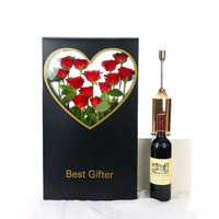 Idée Roses éternelles en forme de fleurs romantiques, ensemble cadeau de saint-valentin, avec boîte, nouvelle collection
