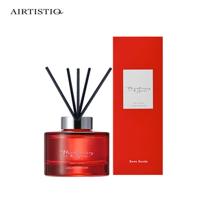 French luxury perfume rattan stick glass bottle reed diffuser with natural aroma essential oil HOME AIR FRESHENER GIFT SETS box