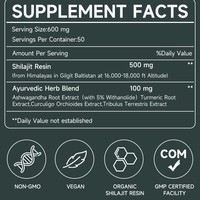 Résine de Shilajit de marque privée OEM Résine de Shilajit Shilajit pure Himalaya 85 + Minéraux en trace