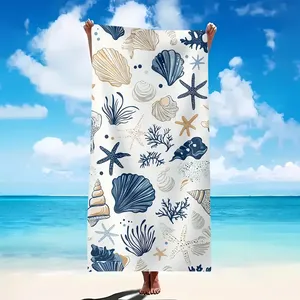 Serviette de plage en coton luxueuse de qualité supérieure, design tendance, durable, avec nom personnalisé, vente chaude - Product Image 1