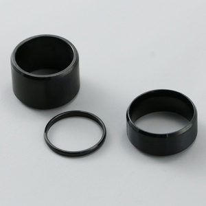 Fashion Chunky Men <b>Blank</b> Band Men <b>Rings</b> Stainless Steel Black Plated Finger <b>Ring</b> - Product Image 2