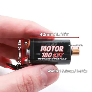 NEEBRC 180 Moteur brossé 53T 60T 70T 80T 11T Pignon moteur pour <span class=keywords><strong>1</strong></span>/<span class=keywords><strong>18</strong></span> RC Crawler Car Monster Climb TRX4M <span class=keywords><strong>TRX4</strong></span>-<span class=keywords><strong>M</strong></span> Upgrade Parts - Product Image 3