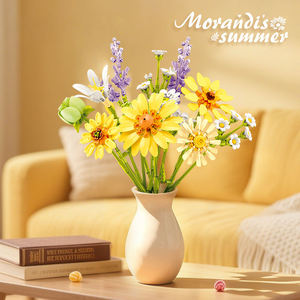 Ensemble de 670 blocs de construction de fleurs Morandi, jouets de décoration pour la maison, bricolage, STEAM, motricité fine, collection, cadeau éducatif pour enfants - Product Image 1