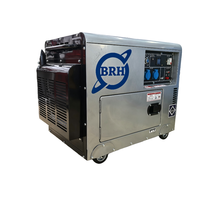 Groupe électrogène diesel super silencieux BRH 5-15 kW, triphasé 50 Hz, double tension 220 V 380 V, démarrage automatique, ATS, armoire, usage commercial