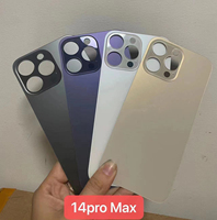 Vitre arrière de remplacement à grand trou pour iPhone 14 Plus 14 Pro Max, panneau arrière en verre, couvercle de batterie, porte, OEM